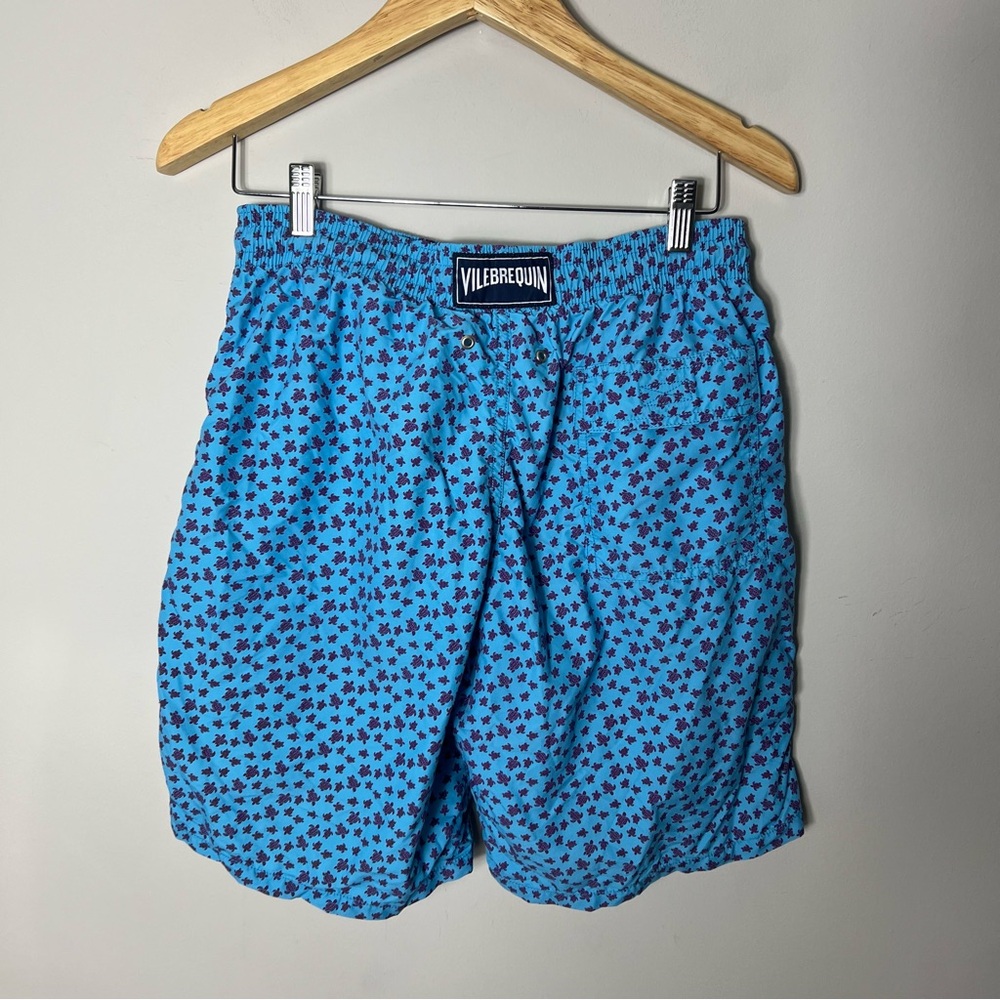 Vilebrequin - Moorea Mid-Length Printed Swim Shorts - Blue Size Large 130 - Picture 11 of 14